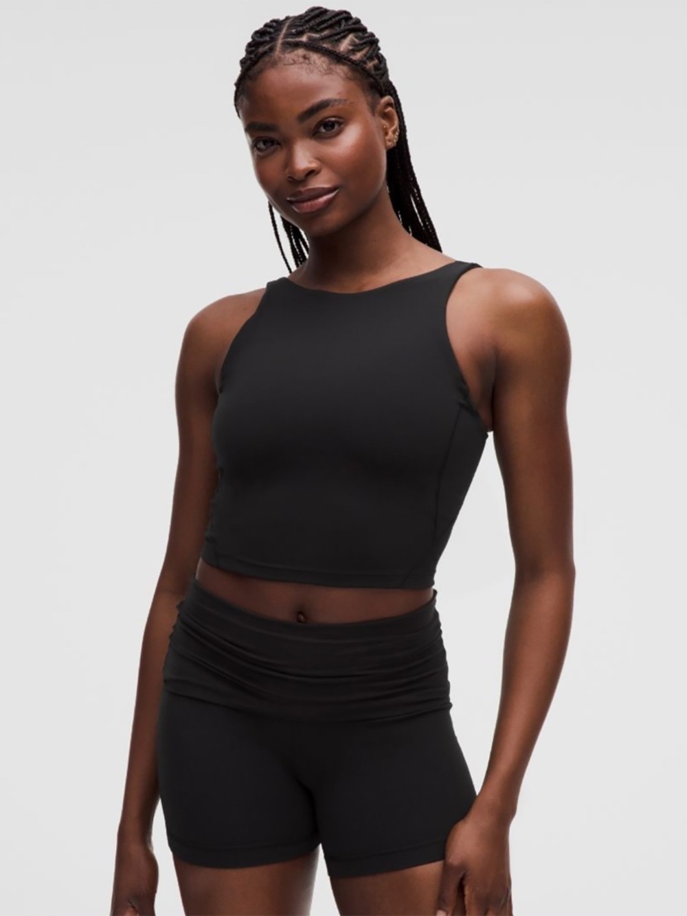 lululemon Align High-Neck Tank Top Black Cropped